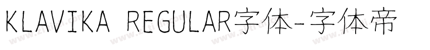 KLAVIKA REGULAR字体字体转换